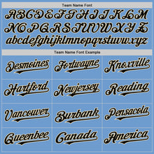 Load image into Gallery viewer, Custom Light Blue Black-Cream Bomber Full-Snap Varsity Letterman Two Tone Hoodie Jacket