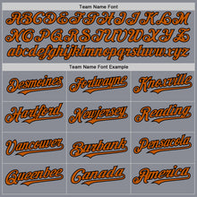 Load image into Gallery viewer, Custom Gray Texas Orange-Black Bomber Full-Snap Varsity Letterman Two Tone Hoodie Jacket