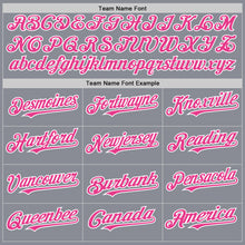 Load image into Gallery viewer, Custom Gray Pink-White Bomber Full-Snap Varsity Letterman Two Tone Hoodie Jacket