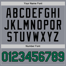 Load image into Gallery viewer, Custom Gray Kelly Green Black-Cream Bomber Full-Snap Varsity Letterman Two Tone Hoodie Jacket