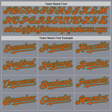 Load image into Gallery viewer, Custom Gray Orange-Kelly Green Bomber Full-Snap Varsity Letterman Two Tone Hoodie Jacket