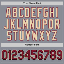 Load image into Gallery viewer, Custom Gray Crimson Black-City Cream Bomber Full-Snap Varsity Letterman Two Tone Hoodie Jacket