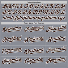 Load image into Gallery viewer, Custom Gray Brown-White Bomber Full-Snap Varsity Letterman Two Tone Hoodie Jacket