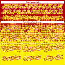 Load image into Gallery viewer, Custom Red Light Yellow-White Gradient Square Shape 3D Pattern Design Bomber Full-Snap Varsity Letterman Hoodie Jacket