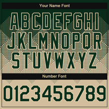 Load image into Gallery viewer, Custom Green Cream Gradient Square Shape 3D Pattern Design Bomber Full-Snap Varsity Letterman Hoodie Jacket