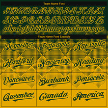 Load image into Gallery viewer, Custom Green Gold Gradient Square Shape 3D Pattern Design Bomber Full-Snap Varsity Letterman Hoodie Jacket