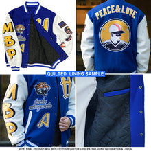 Load image into Gallery viewer, Custom Green Red-Gold Christmas 3D Bomber Full-Snap Varsity Letterman Jacket