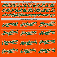 Load image into Gallery viewer, Custom Orange Green-Cream Bomber Full-Snap Varsity Letterman Hoodie Jacket