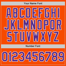 Load image into Gallery viewer, Custom Orange Purple-White Bomber Full-Snap Varsity Letterman Hoodie Jacket