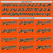 Load image into Gallery viewer, Custom Orange Black-Cream Bomber Full-Snap Varsity Letterman Two Tone Hoodie Jacket