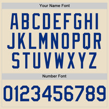 Load image into Gallery viewer, Custom Cream Royal Red-White Bomber Full-Snap Varsity Letterman Hoodie Jacket