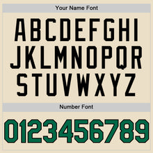 Load image into Gallery viewer, Custom Cream Kelly Green-Black Bomber Full-Snap Varsity Letterman Two Tone Hoodie Jacket