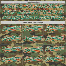 Load image into Gallery viewer, Custom Camo Kelly Green-Orange Bomber Full-Snap Varsity Letterman Salute To Service Hoodie Jacket