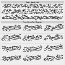 Load image into Gallery viewer, Custom White Black Bomber Full-Snap Varsity Letterman Hoodie Jacket