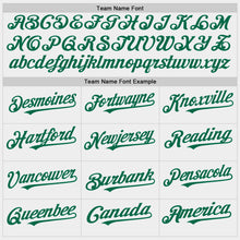 Load image into Gallery viewer, Custom White Kelly Green Bomber Full-Snap Varsity Letterman Hoodie Jacket