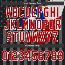 Load image into Gallery viewer, Custom Black Red-Gray Chile Chilean Flag 3D Bomber Full-Snap Varsity Letterman Hoodie Jacket