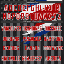 Load image into Gallery viewer, Custom Black Red-Gray Costa Rica Costa Rican Flag 3D Bomber Full-Snap Varsity Letterman Hoodie Jacket