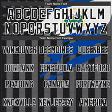 Load image into Gallery viewer, Custom Black Gray-White El Salvador El Salvadoran Flag 3D Bomber Full-Snap Varsity Letterman Hoodie Jacket