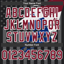 Load image into Gallery viewer, Custom Black Crimson-Gray Panama Panamanian Flag 3D Bomber Full-Snap Varsity Letterman Hoodie Jacket