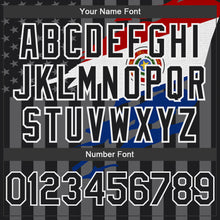 Load image into Gallery viewer, Custom Black Gray-White Paraguay Paraguayan Flag 3D Bomber Full-Snap Varsity Letterman Hoodie Jacket