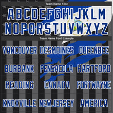 Load image into Gallery viewer, Custom Black Thunder Blue-Gray Nicaragua Nicaraguan Flag 3D Bomber Full-Snap Varsity Letterman Hoodie Jacket