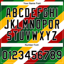 Load image into Gallery viewer, Custom White Black Christmas 3D Bomber Full-Snap Varsity Letterman Jacket