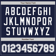 Load image into Gallery viewer, Custom Navy White Bomber Varsity Letterman Zipper Jacket