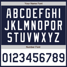 Load image into Gallery viewer, Custom Navy White Bomber Varsity Letterman Two Tone Zipper Jacket