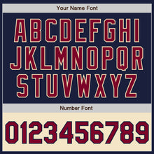 Load image into Gallery viewer, Custom Navy Maroon-Cream Bomber Varsity Letterman Two Tone Zipper Jacket