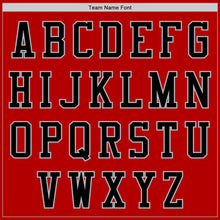 Load image into Gallery viewer, Custom Red Black-Gray Bomber Varsity Letterman Zipper Jacket