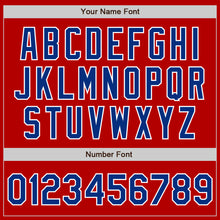 Load image into Gallery viewer, Custom Red Royal-White Bomber Varsity Letterman Zipper Jacket