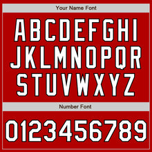 Load image into Gallery viewer, Custom Red White-Black Bomber Varsity Letterman Zipper Jacket