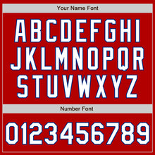 Load image into Gallery viewer, Custom Red White-Royal Bomber Varsity Letterman Zipper Jacket