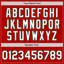 Load image into Gallery viewer, Custom Red White-Kelly Green Bomber Varsity Letterman Zipper Jacket