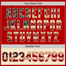 Load image into Gallery viewer, Custom Red Vintage USA Flag-Cream Bomber Varsity Letterman Two Tone Zipper Jacket