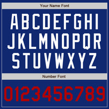 Load image into Gallery viewer, Custom Royal White-Red Bomber Varsity Letterman Zipper Jacket