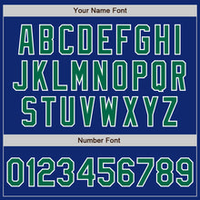 Load image into Gallery viewer, Custom Royal Kelly Green-White Bomber Varsity Letterman Zipper Jacket