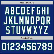 Load image into Gallery viewer, Custom Royal White-Kelly Green Bomber Varsity Letterman Zipper Jacket