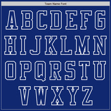 Load image into Gallery viewer, Custom Royal White Bomber Varsity Letterman Zipper Jacket