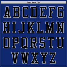 Load image into Gallery viewer, Custom Royal Black-Gray Bomber Varsity Letterman Two Tone Zipper Jacket