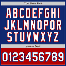 Load image into Gallery viewer, Custom Royal White-Red Bomber Varsity Letterman Two Tone Zipper Jacket