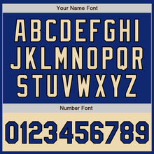 Load image into Gallery viewer, Custom Royal Cream-Black Bomber Varsity Letterman Two Tone Zipper Jacket