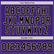 Load image into Gallery viewer, Custom Purple Black-Cream Bomber Varsity Letterman Zipper Jacket