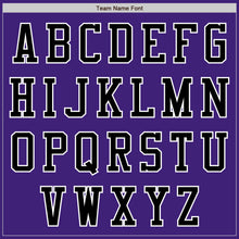 Load image into Gallery viewer, Custom Purple White-Black Bomber Varsity Letterman Zipper Jacket