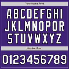 Load image into Gallery viewer, Custom Purple White-Black Bomber Varsity Letterman Zipper Jacket