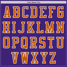 Load image into Gallery viewer, Custom Purple Texas Orange-White Bomber Varsity Letterman Two Tone Zipper Jacket