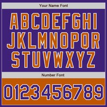 Load image into Gallery viewer, Custom Purple Texas Orange-White Bomber Varsity Letterman Two Tone Zipper Jacket