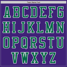Load image into Gallery viewer, Custom Purple Kelly Green-White Bomber Varsity Letterman Two Tone Zipper Jacket