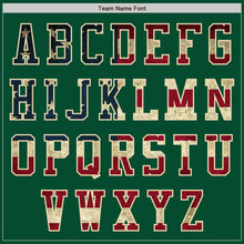 Load image into Gallery viewer, Custom Kelly Green Vintage USA Flag Cream-Black Bomber Varsity Letterman Zipper Jacket