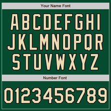 Load image into Gallery viewer, Custom Kelly Green Cream-Black Bomber Varsity Letterman Zipper Jacket